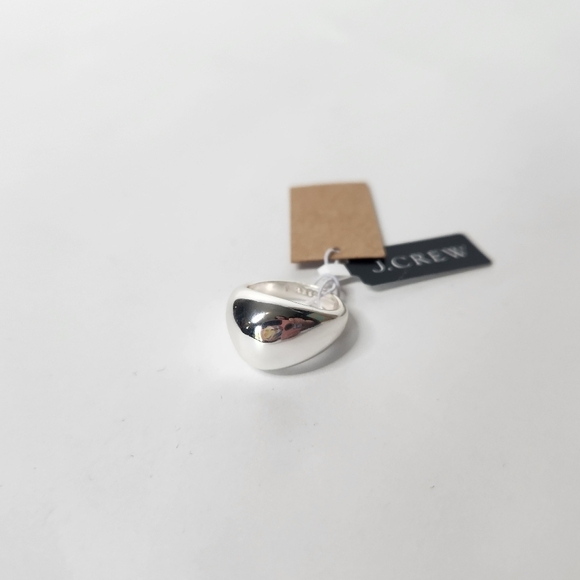 J. Crew Size 5 6 Domed Ring Silver Toned - Picture 2 of 5